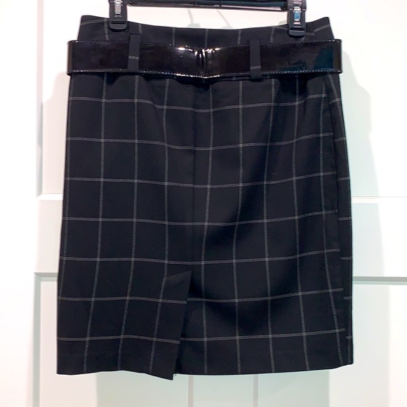 Love Tease Belted Checkered Pencil Skirt Sz 7 - Picture 8 of 14